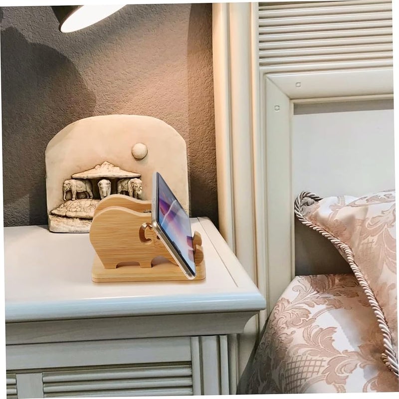 Elephant Phone Stand Holder for Mobile Tablet Ergonomic Durable Desktop Dock Black - Image 5